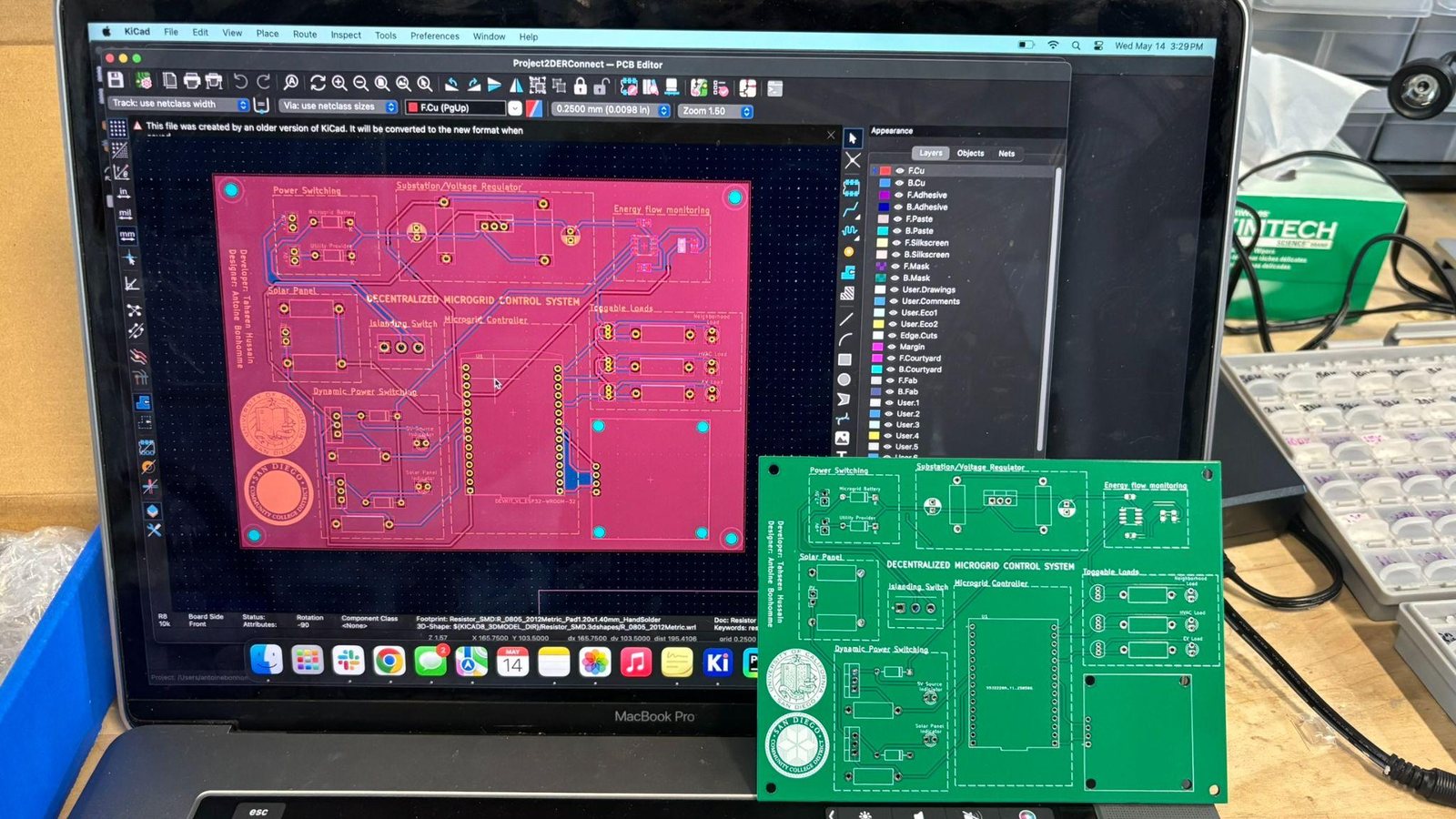 Layout in KiCad
