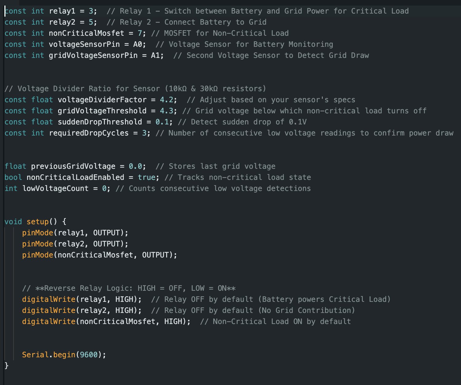 Controller code