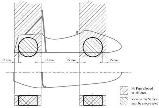 FSAE rules envelope for the rear drivetrain