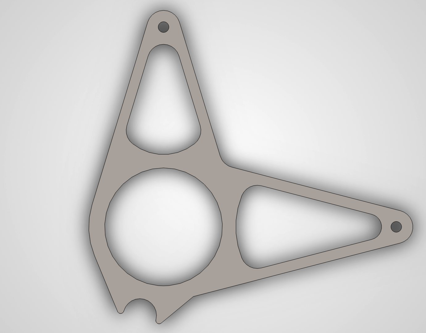 Bracket with bearing bore and jacking-bar tooth