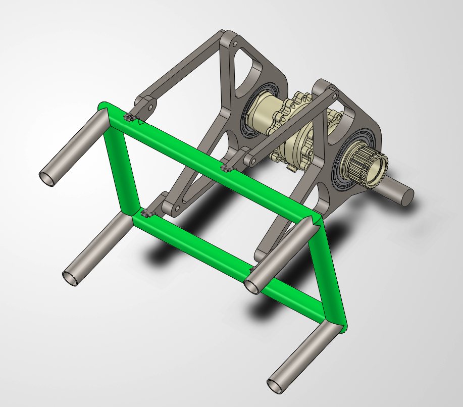 Final differential mount assembly