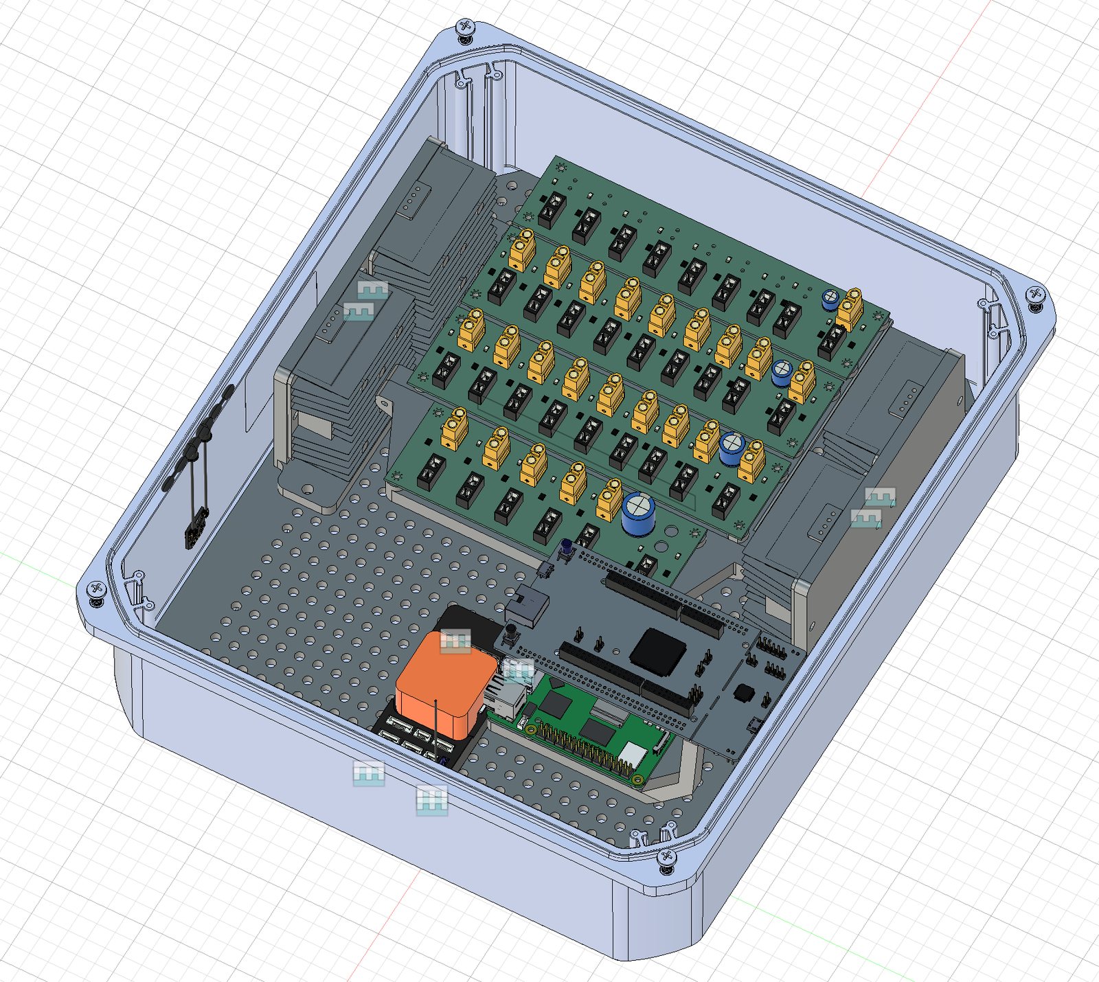 Main computer enclosure in CAD
