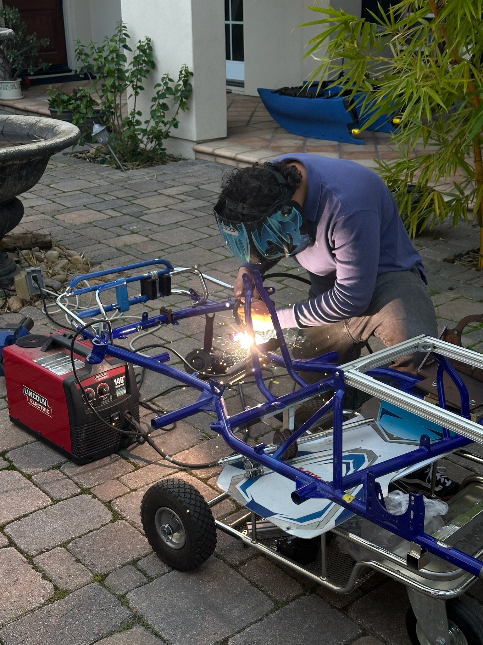 MIG welding the repair