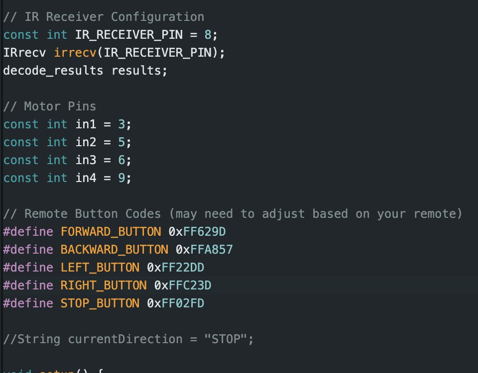 IR remote control code