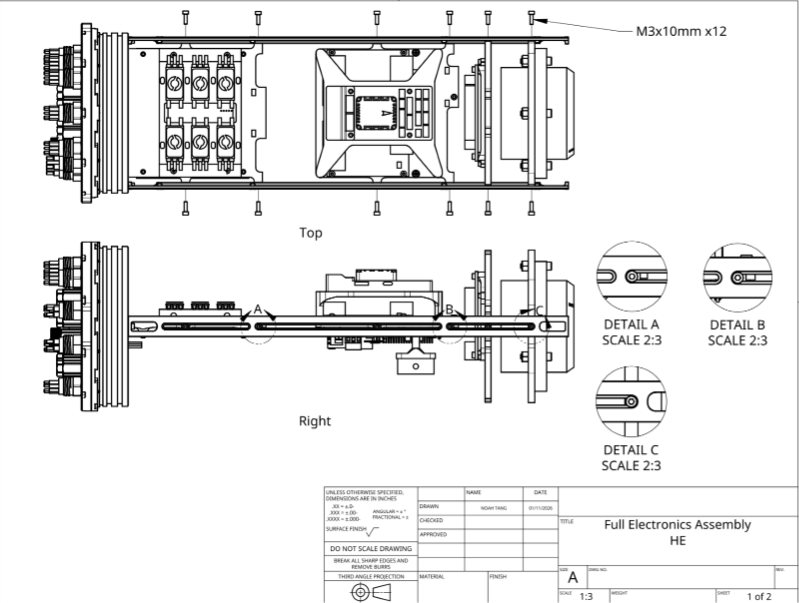Full electronics assembly drawing