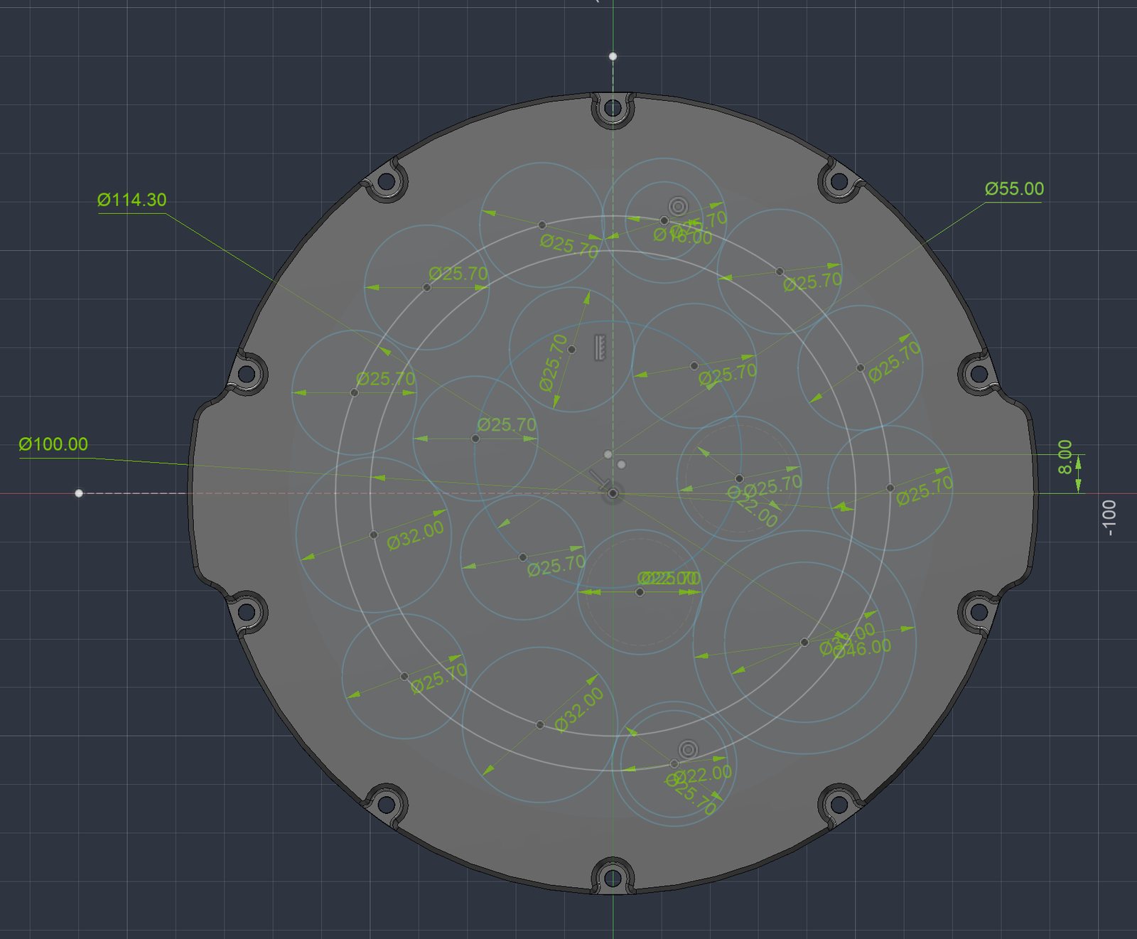 Bulkhead layout in CAD